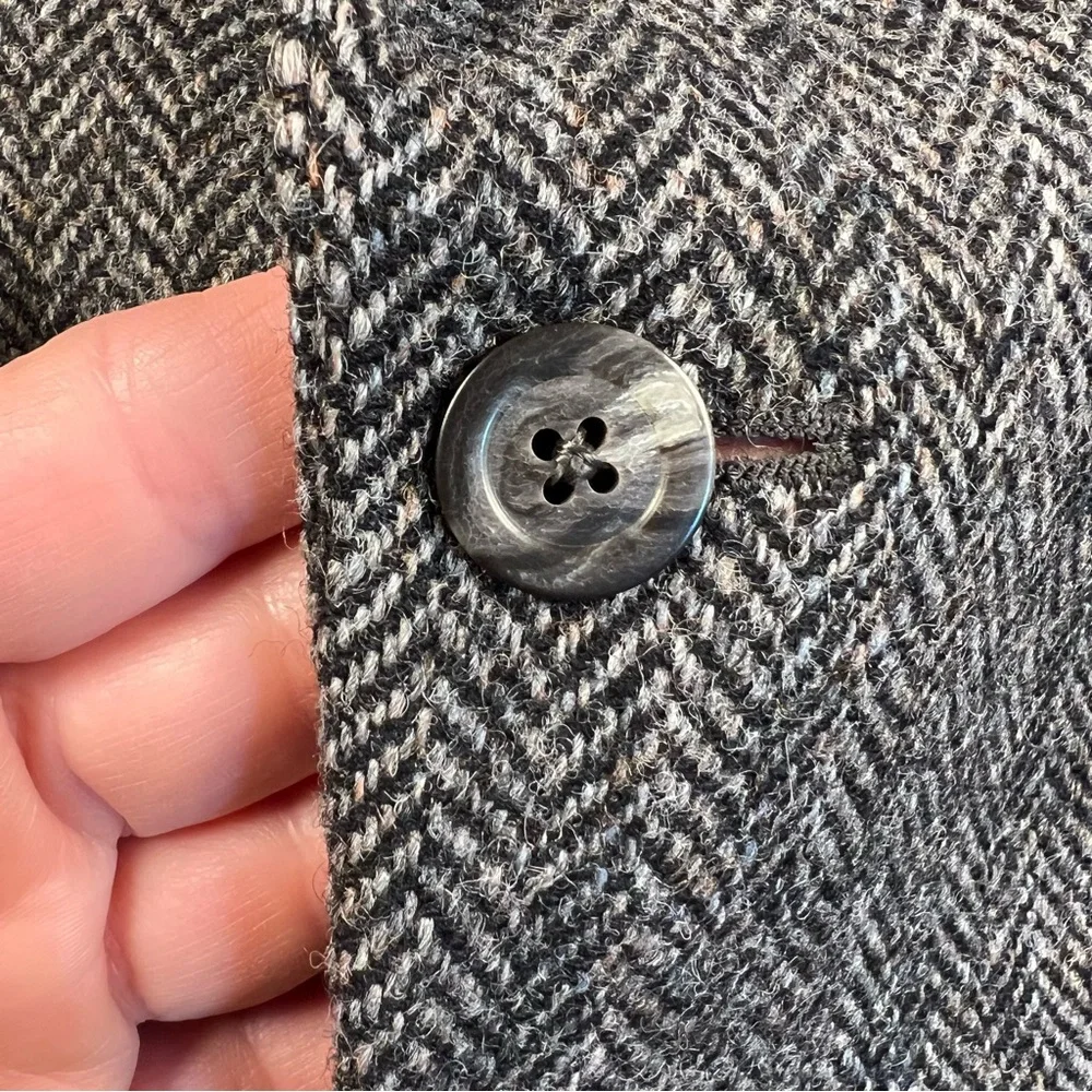 Harris Tweed Blazer Wool Nordstrom Houndstooth 2 Button‎ 42S *see measurements